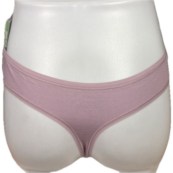 Jockey Generation XXL Logo Pink-Tan-Lilac Organic Cotton Stretch Thong Panties - Picture 6 of 8
